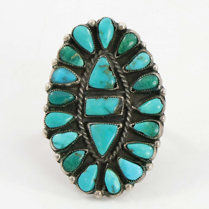 1940s Turquoise Cluster Ring