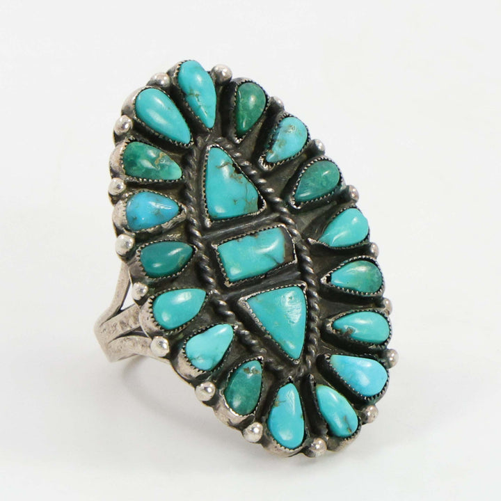 1940s Turquoise Cluster Ring