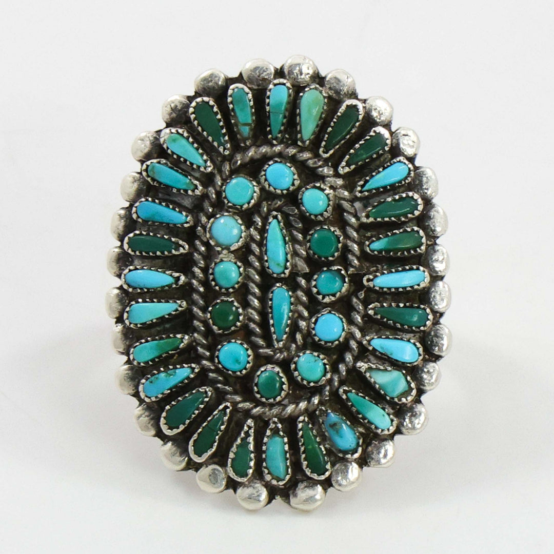 1940s Turquoise Cluster Ring