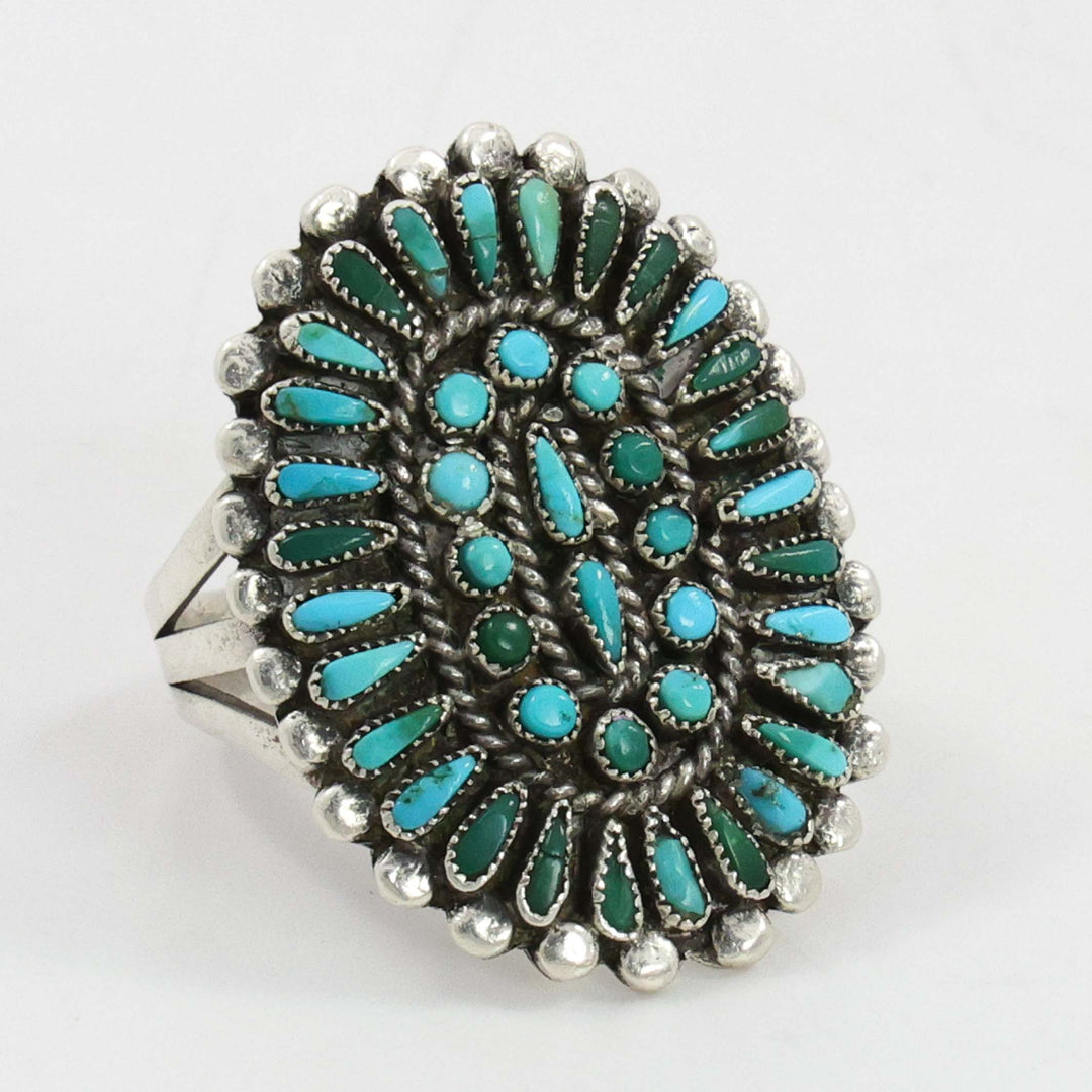 1940s Turquoise Cluster Ring