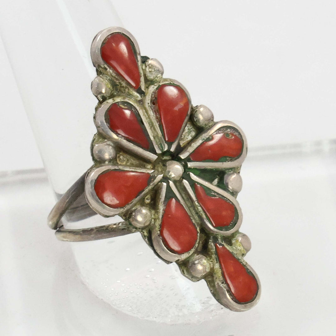 1940s Zuni Coral Ring