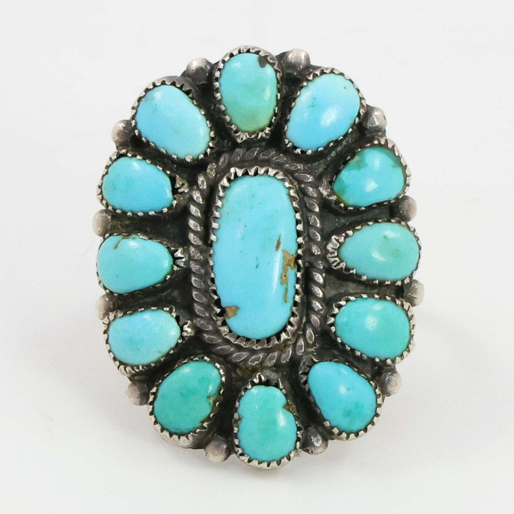 1940s Turquoise Cluster Ring