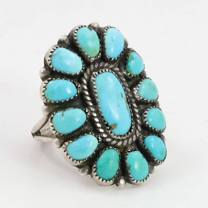 1940s Turquoise Cluster Ring