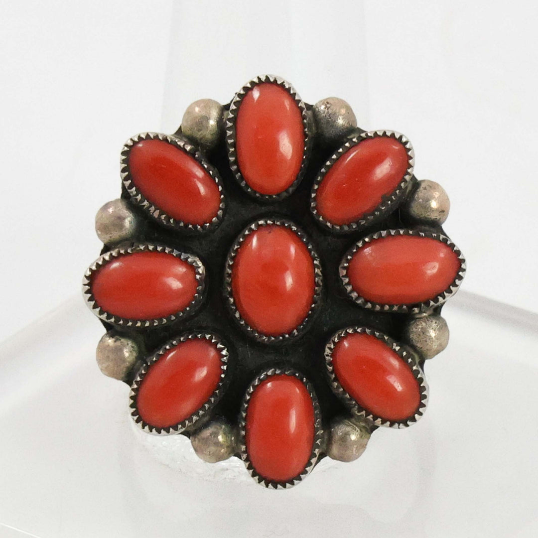 1960s Coral Cluster Ring