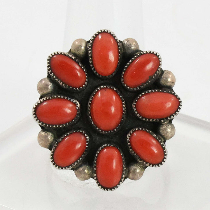 1960s Coral Cluster Ring