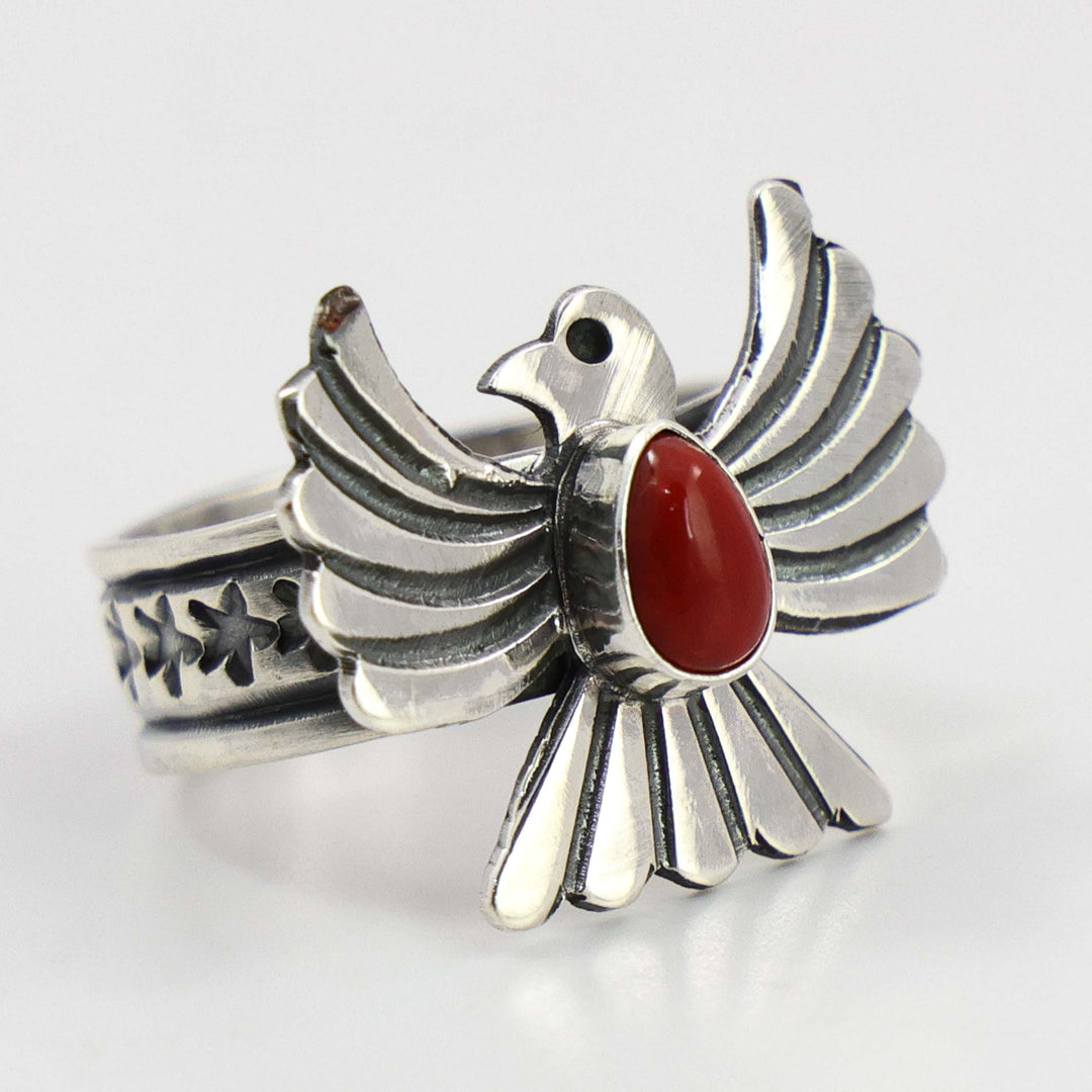 Coral Thunderbird Ring