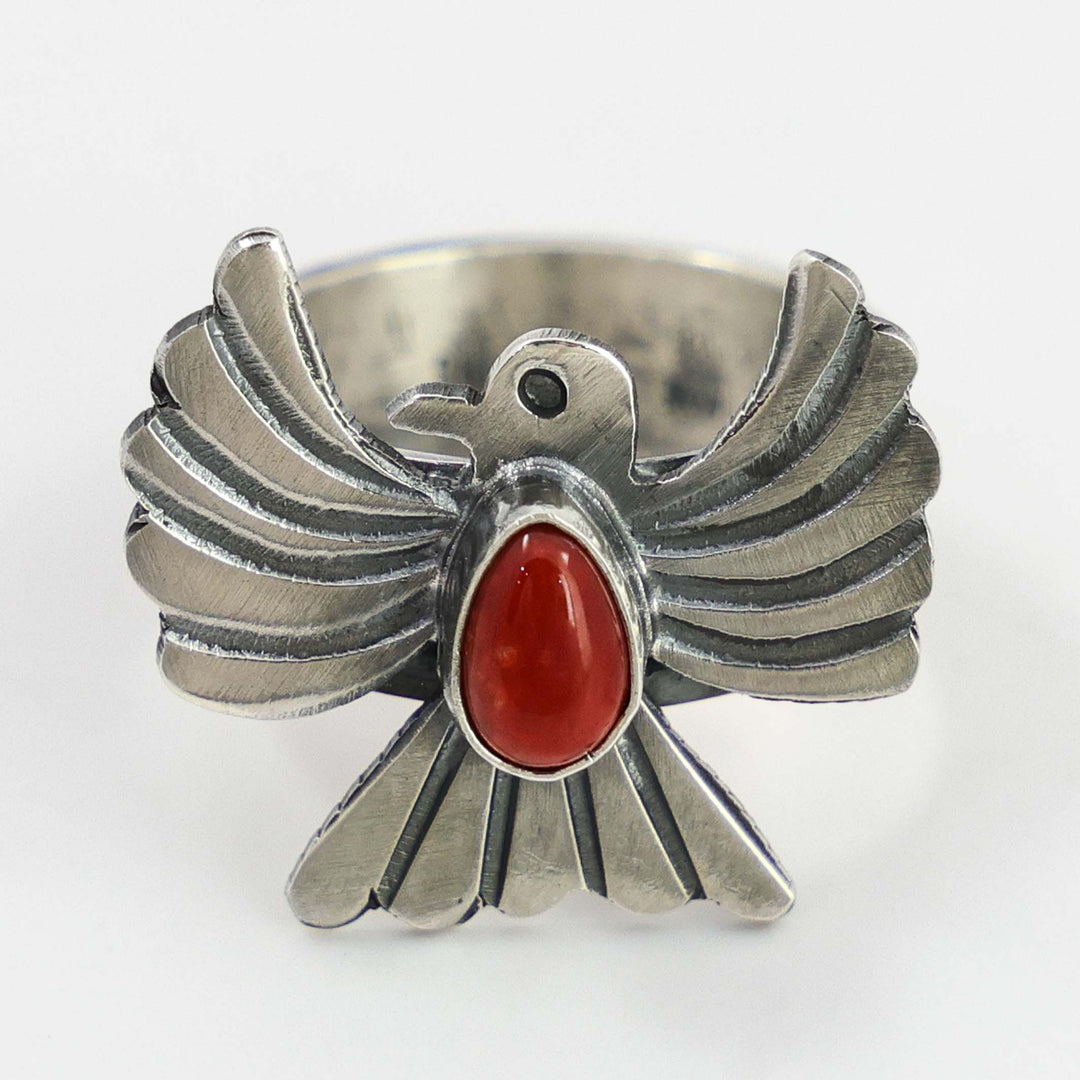Coral Thunderbird Ring