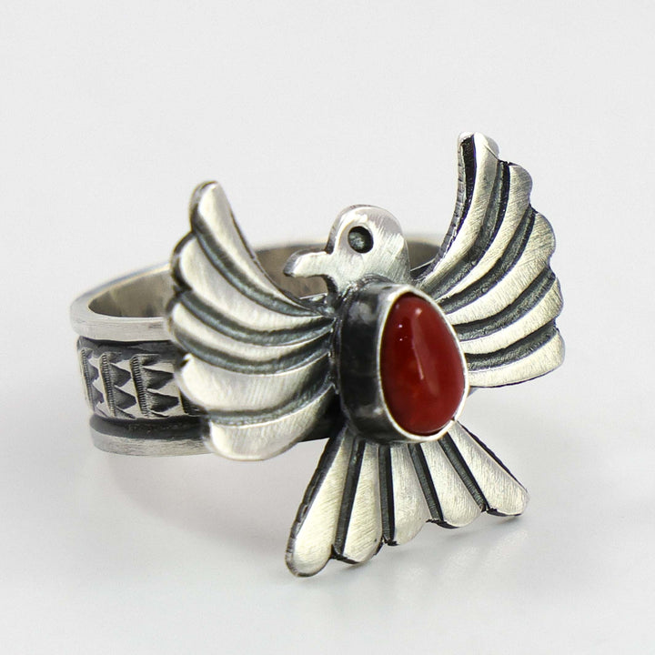 Coral Thunderbird Ring