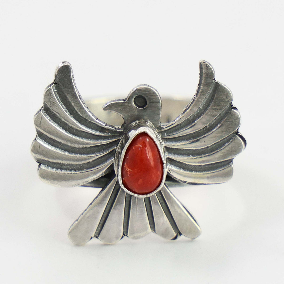 Coral Thunderbird Ring