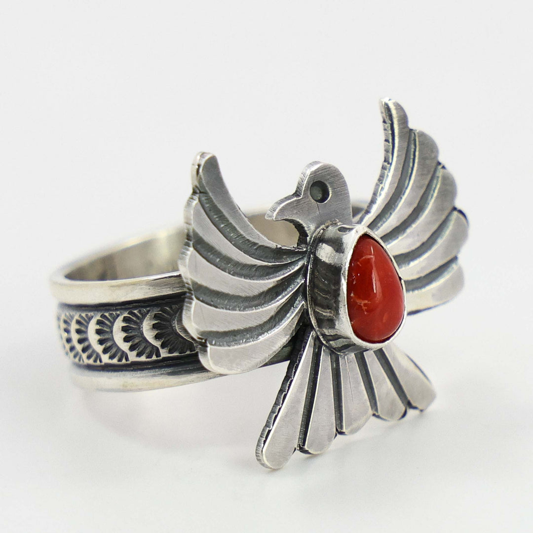 Coral Thunderbird Ring