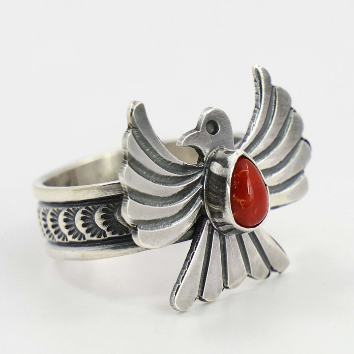 Coral Thunderbird Ring