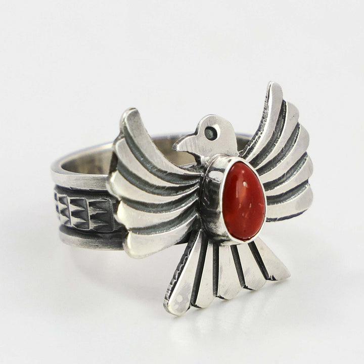 Coral Thunderbird Ring