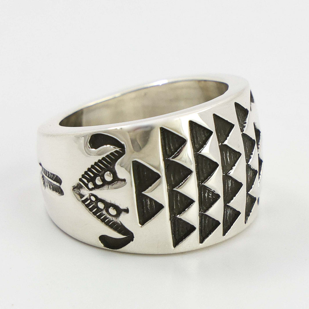 Stamped Silver Ring