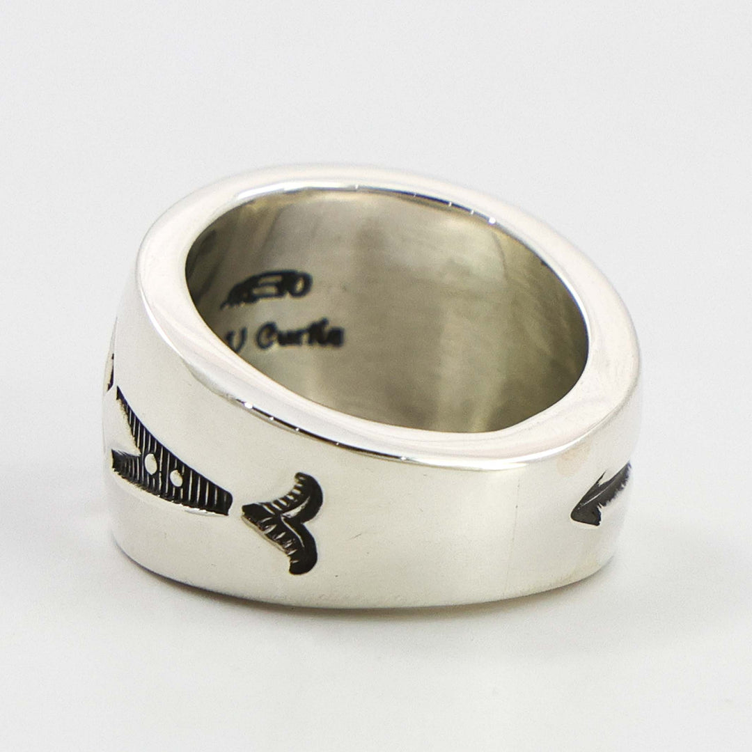 Stamped Silver Ring
