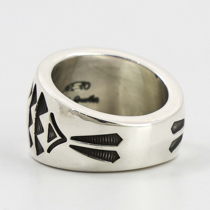 Stamped Silver Ring