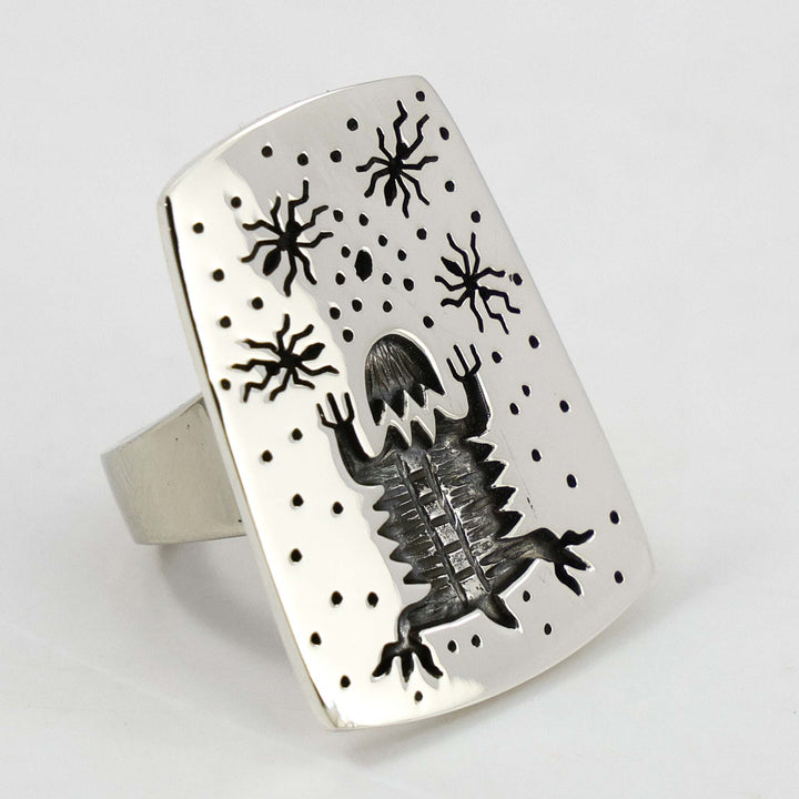 Horned Toad and Ants Ring