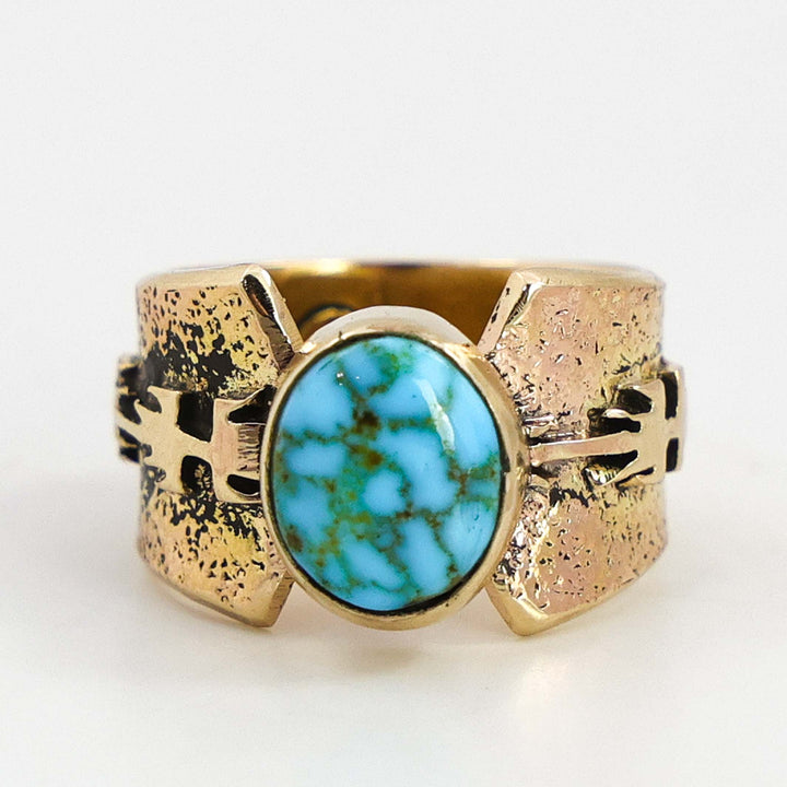 Gold and Turquoise Ring