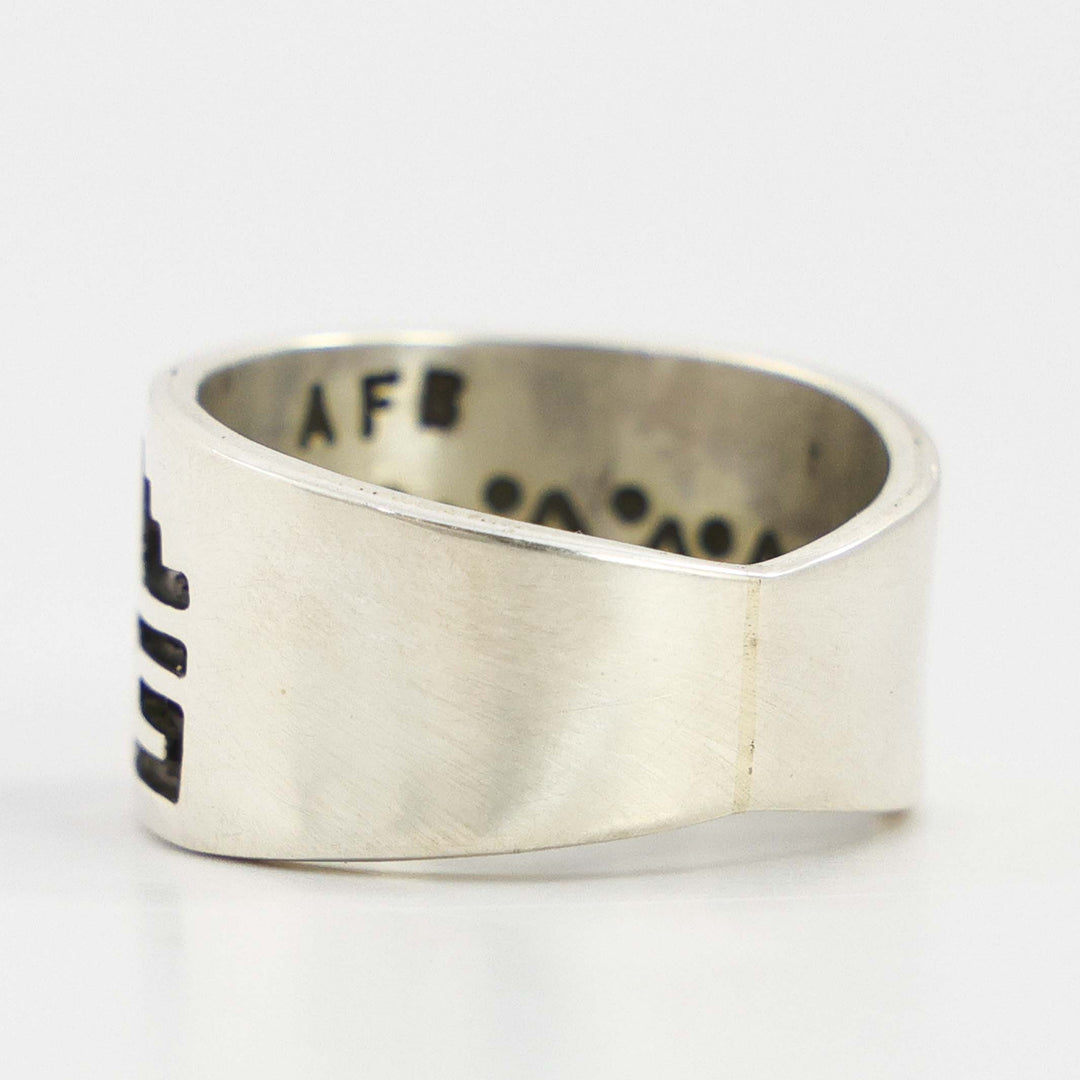 Silver and Gold Bear Ring