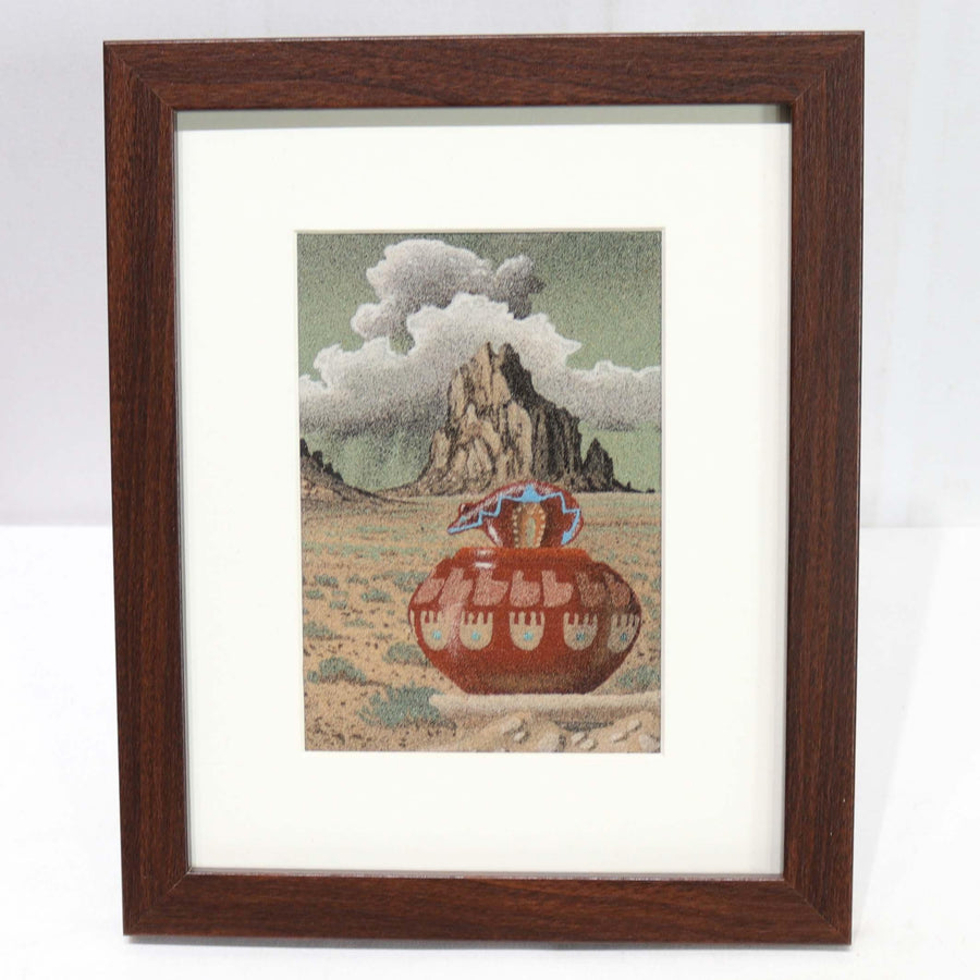 “Spring in Shiprock” Sandpainting by Eugene Baatsoslanii Joe - Garland's