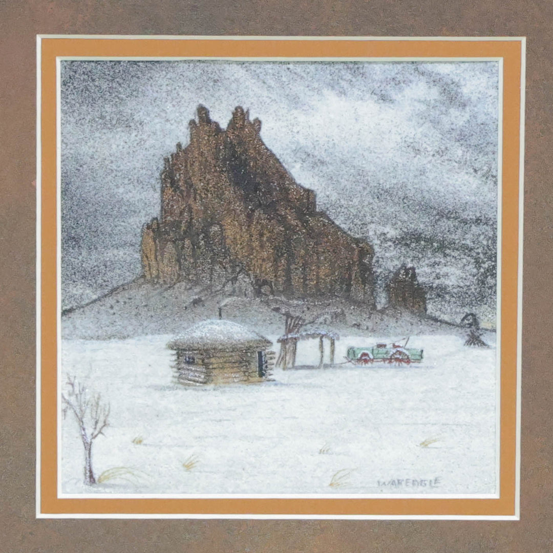 “Shiprock Winter” Sandpainting
