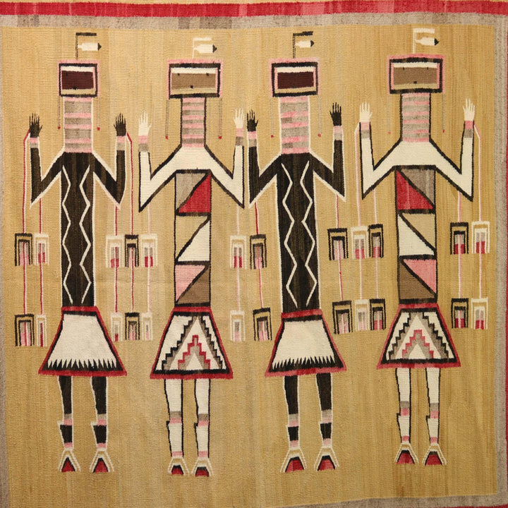 Tapis de peinture au sable des années 1930