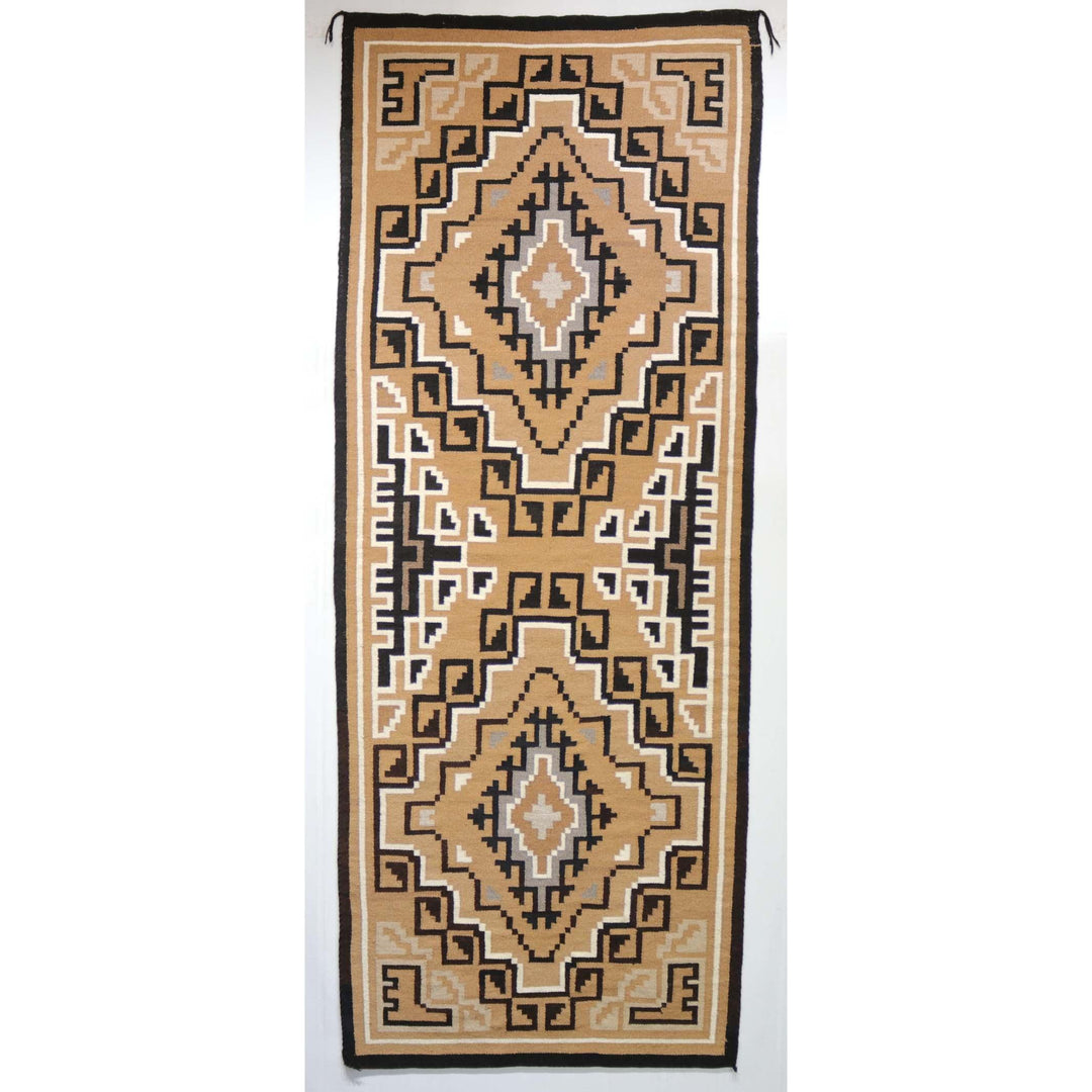 1980s Two Grey Hills Runner by Pauline Glasses - Garland's