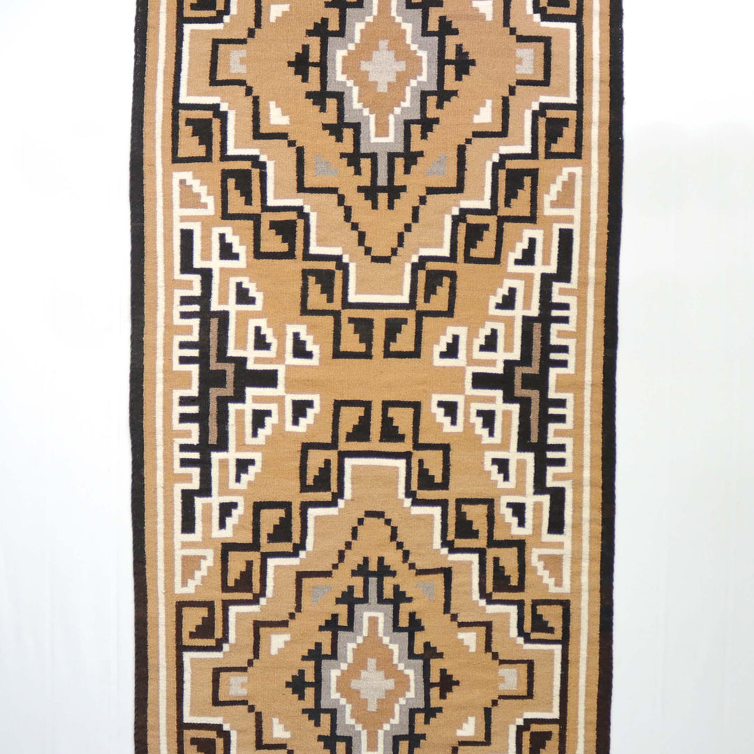 1980s Two Grey Hills Runner by Pauline Glasses - Garland's