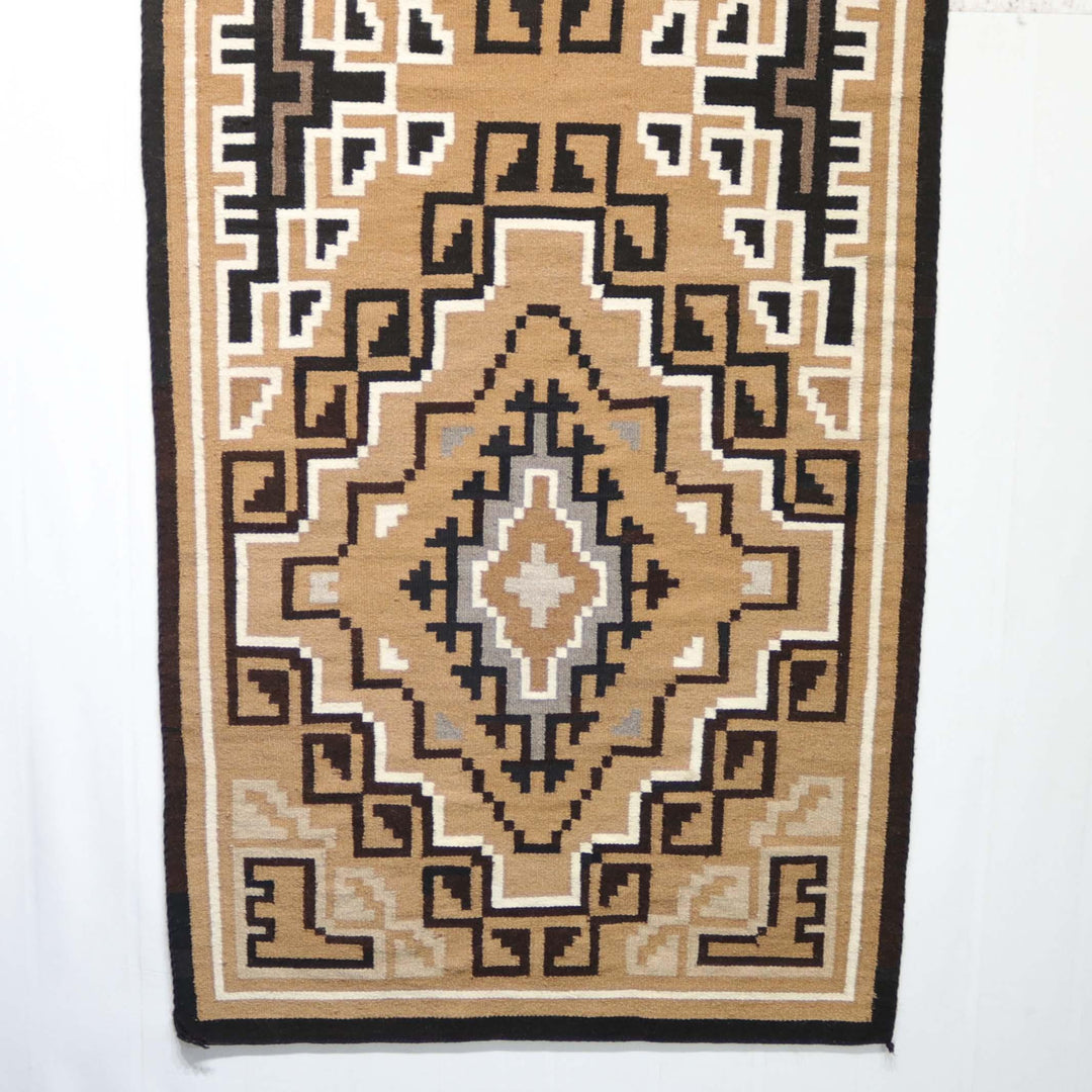1980s Two Grey Hills Runner by Pauline Glasses - Garland's