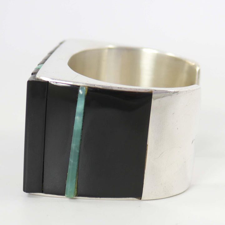 Black Jade and Chrysoprase Cuff by Na Na Ping - Garland's