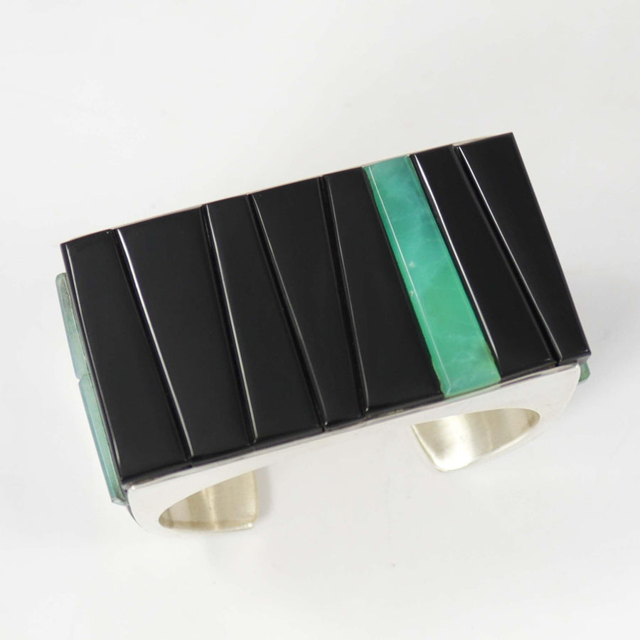 Black Jade and Chrysoprase Cuff by Na Na Ping - Garland's