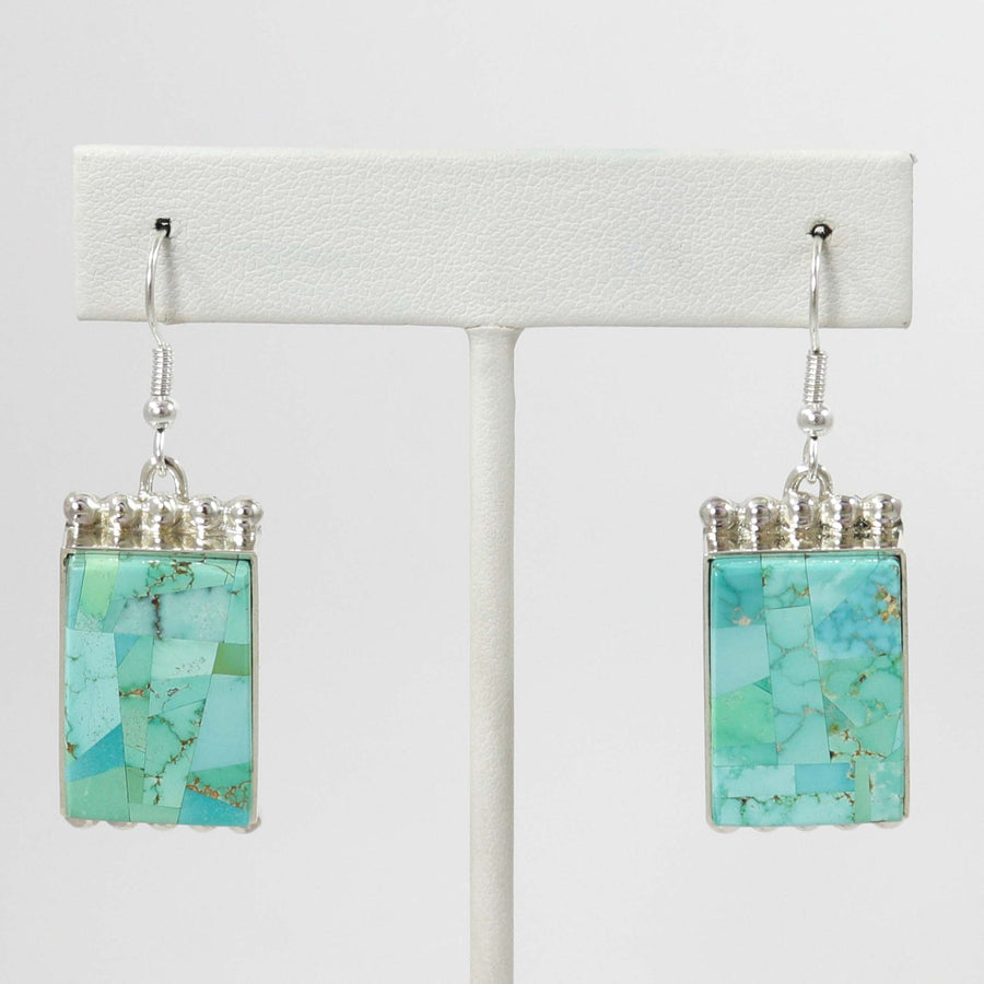 Carico Lake Turquoise Earrings by Bryon Yellowhorse - Garland's