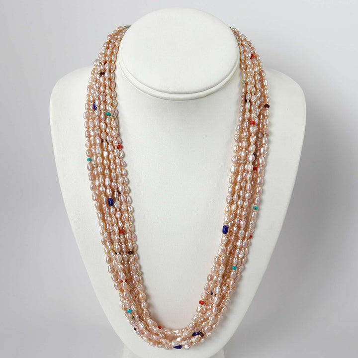 Champagne Pearl Necklace by Colina Yazzie - Garland's