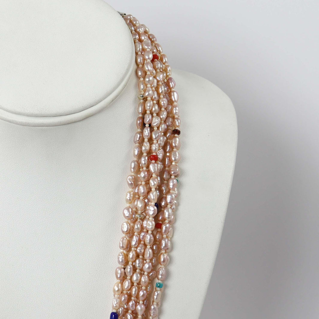 Champagne Pearl Necklace by Colina Yazzie - Garland's