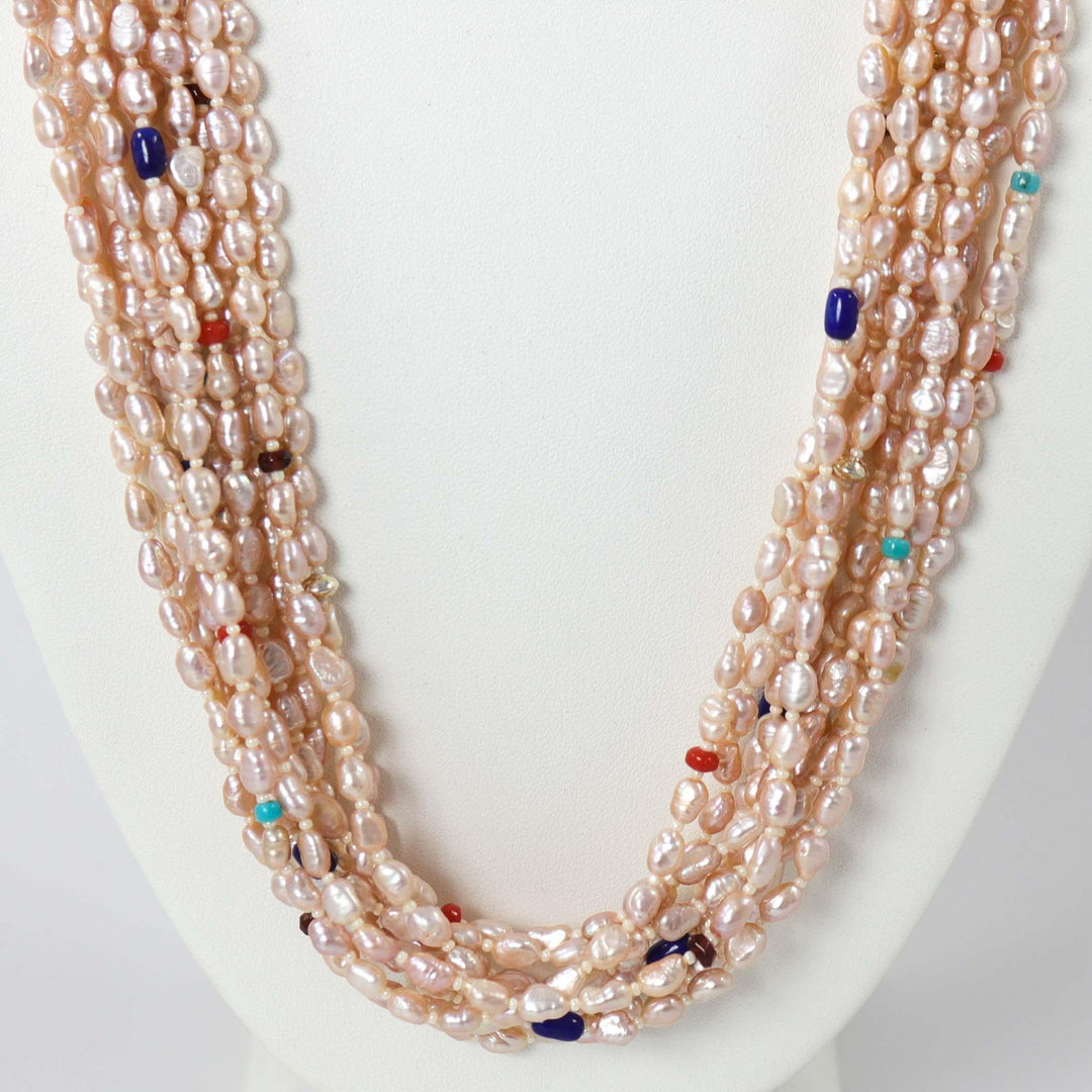 Champagne Pearl Necklace by Colina Yazzie - Garland's
