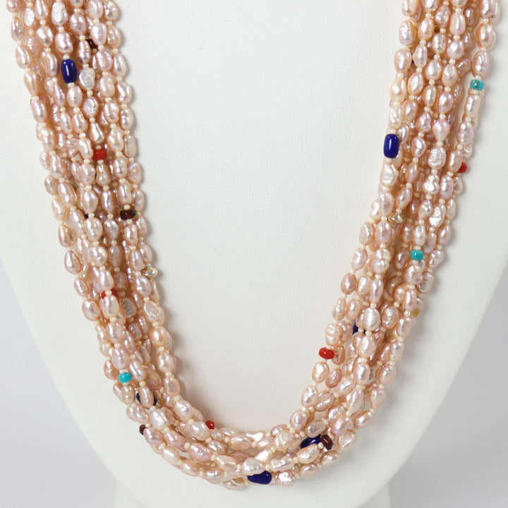 Champagne Pearl Necklace by Colina Yazzie - Garland's