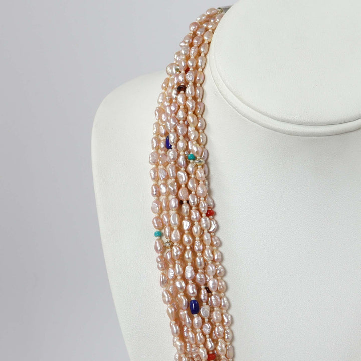 Champagne Pearl Necklace by Colina Yazzie - Garland's