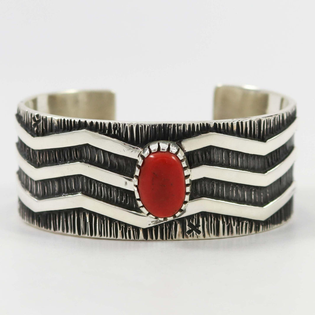 Coral Cuff by Kee Yazzie - Garland's