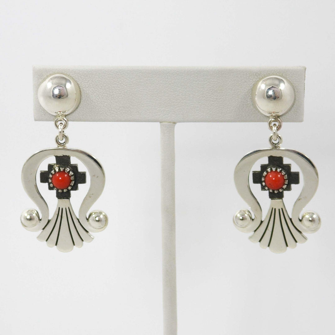 Coral Earrings by Alton Bedonie - Garland's