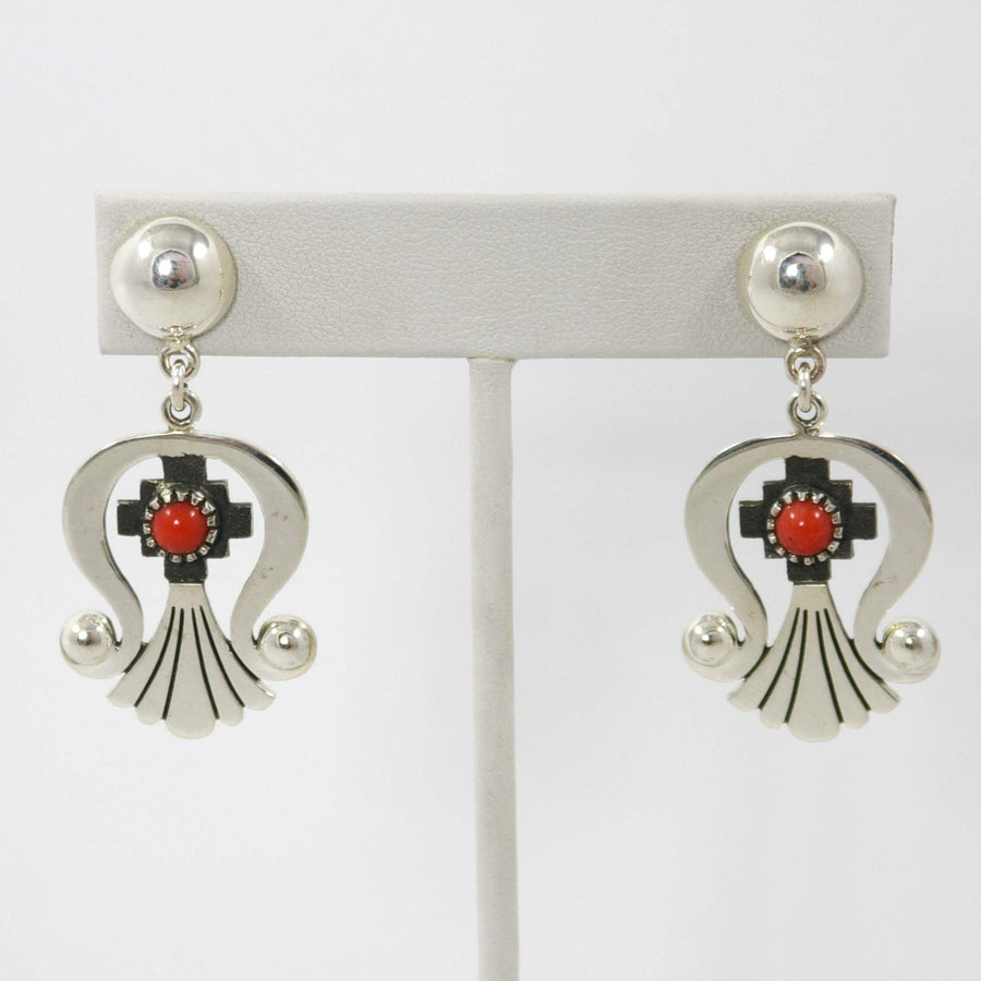 Coral Earrings by Alton Bedonie - Garland's