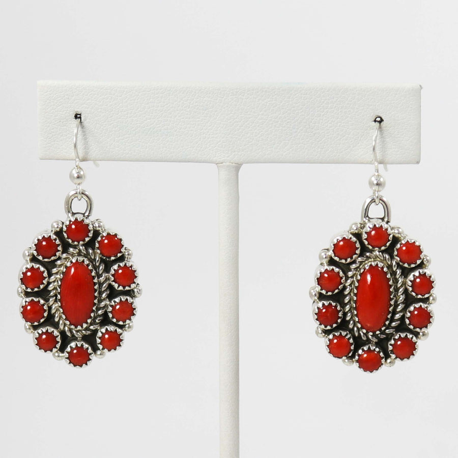 Coral Earrings by Ruth Yazzie - Garland's