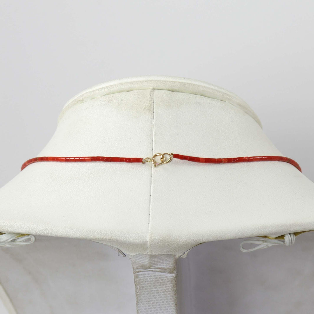 Coral Heishi Necklace by Joe Jr. and Valerie Calabaza - Garland's