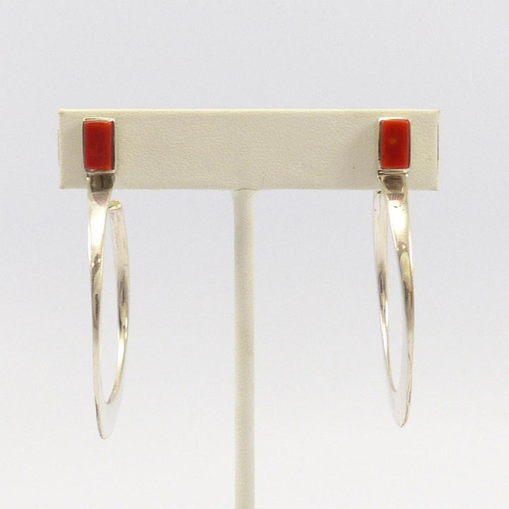 Coral Hoop Earrings by Edison Cummings - Garland's