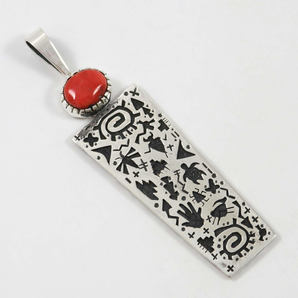 Coral Pendant by Kee Yazzie - Garland's