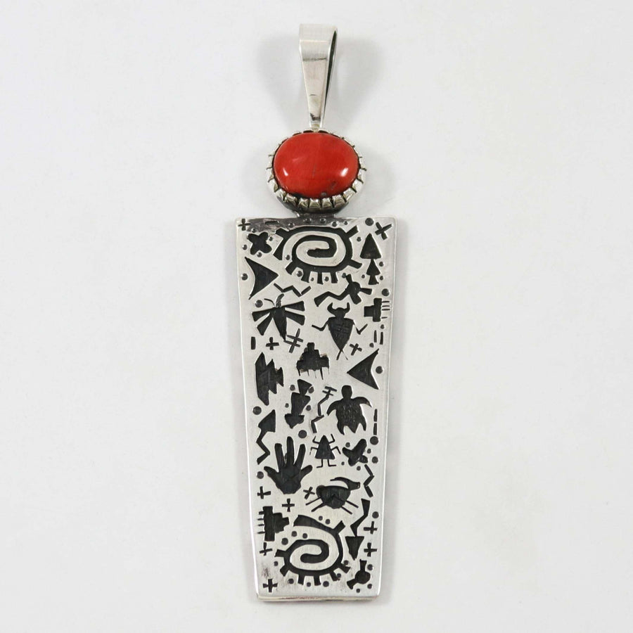 Coral Pendant by Kee Yazzie - Garland's