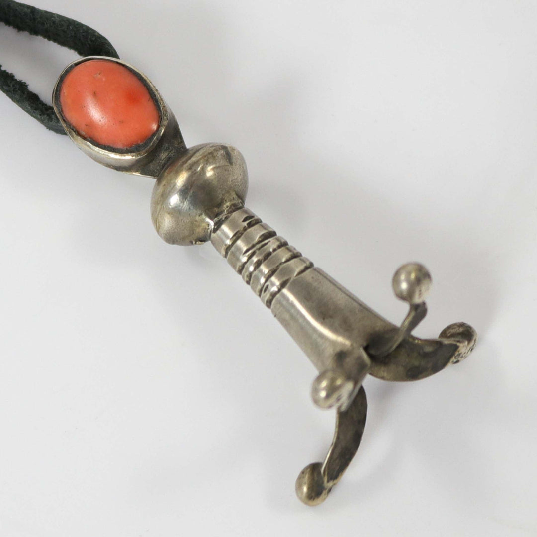 Coral Squash Blossom Pendant by Jock Favour - Garland's