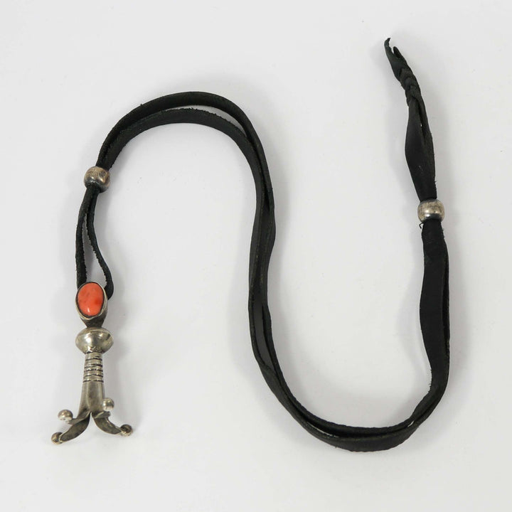 Coral Squash Blossom Pendant by Jock Favour - Garland's