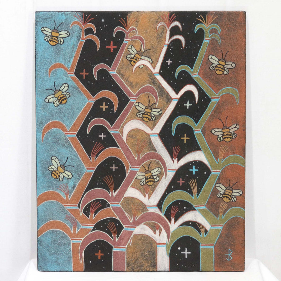 “Corn Seasons” Sandpainting by Joe Stephen Ben - Garland's