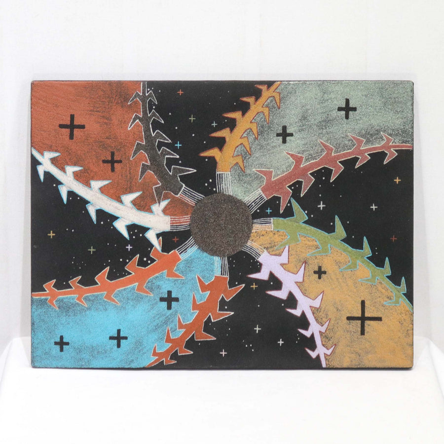 “Creation Story” Sandpainting by Joe Stephen Ben - Garland's