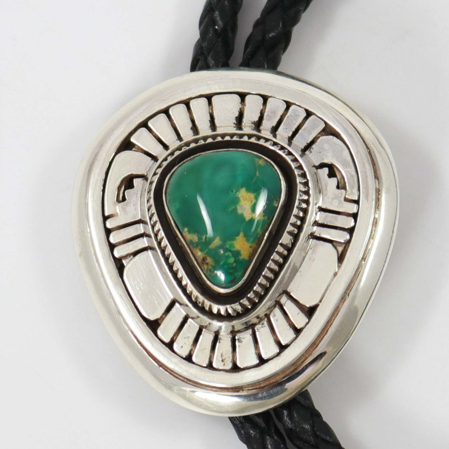 Emerald Valley Turquoise Bola Tie by Leonard Nez - Garland's