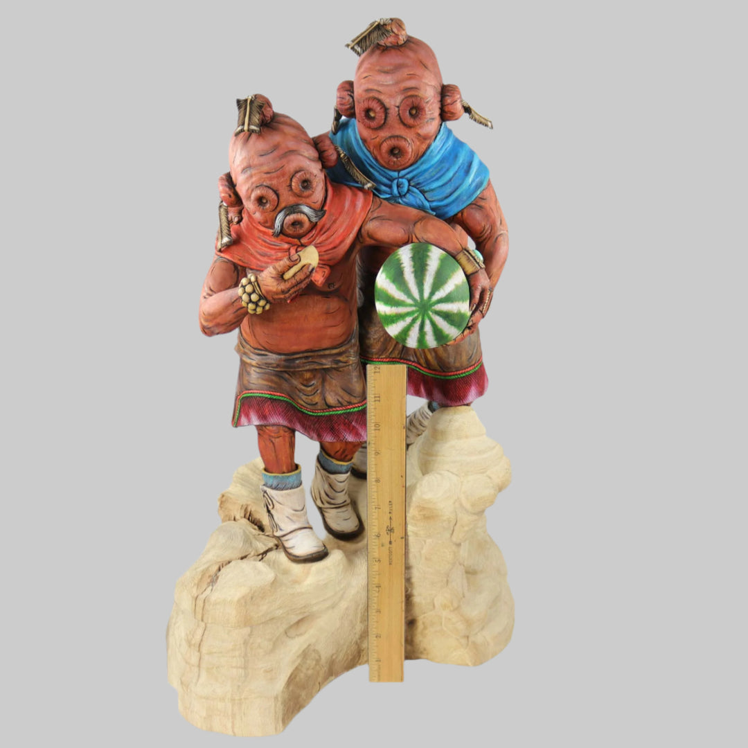 Father and Son Mudhead Kachina by Arthur Holmes Jr. - Garland's